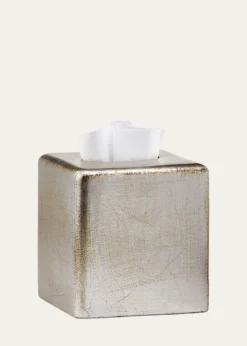 LabrazelAva Tissue Box Cover, Silver