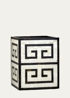 LabrazelGreek Key Wastebasket