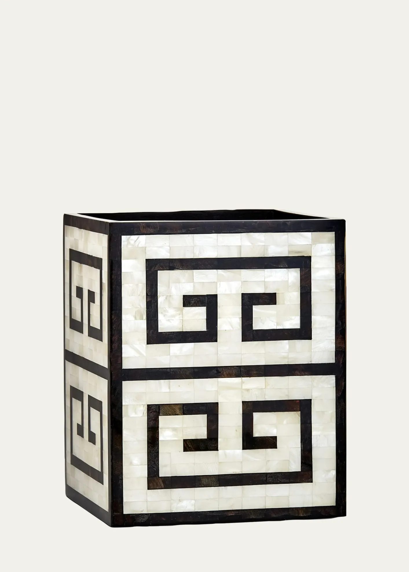 LabrazelGreek Key Wastebasket
