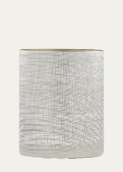 LabrazelWoven Wastebasket, Platinum