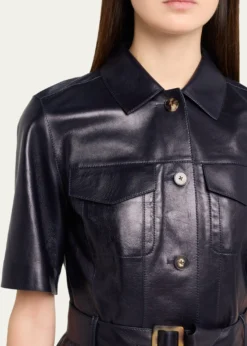 Lafayette 148 New YorkBelted Leather Jacket