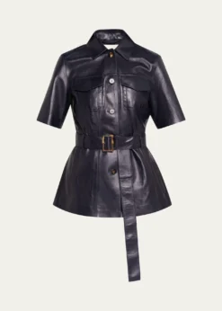 Lafayette 148 New YorkBelted Leather Jacket