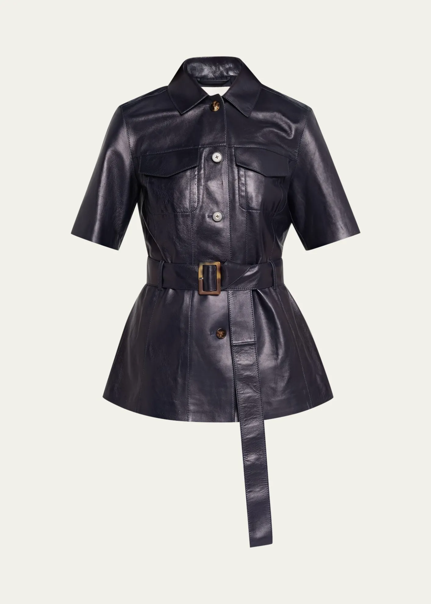 Lafayette 148 New YorkBelted Leather Jacket