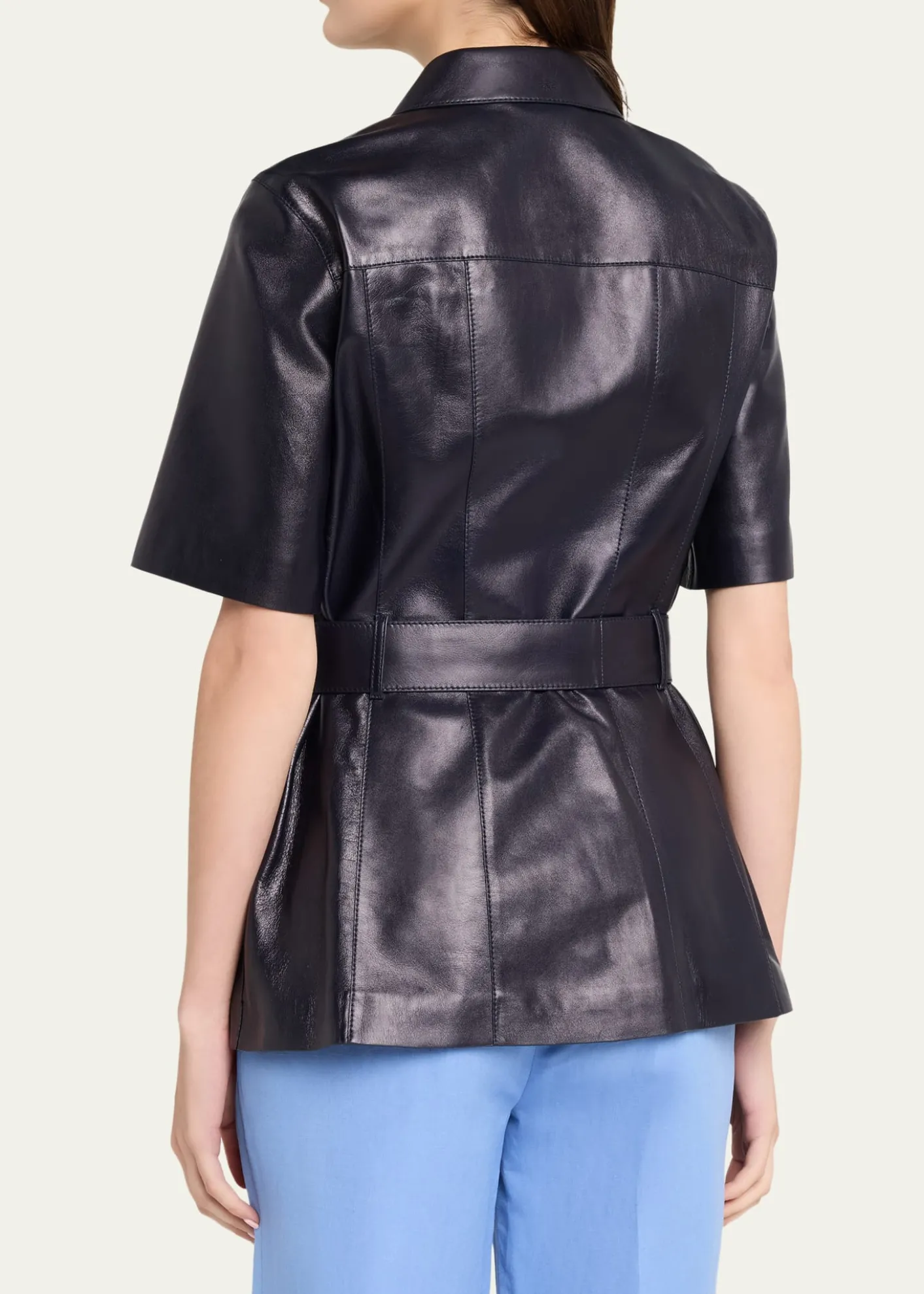 Lafayette 148 New YorkBelted Leather Jacket