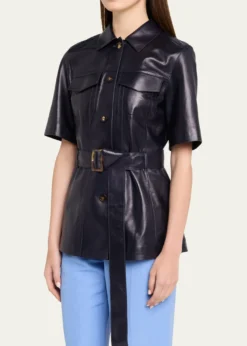 Lafayette 148 New YorkBelted Leather Jacket