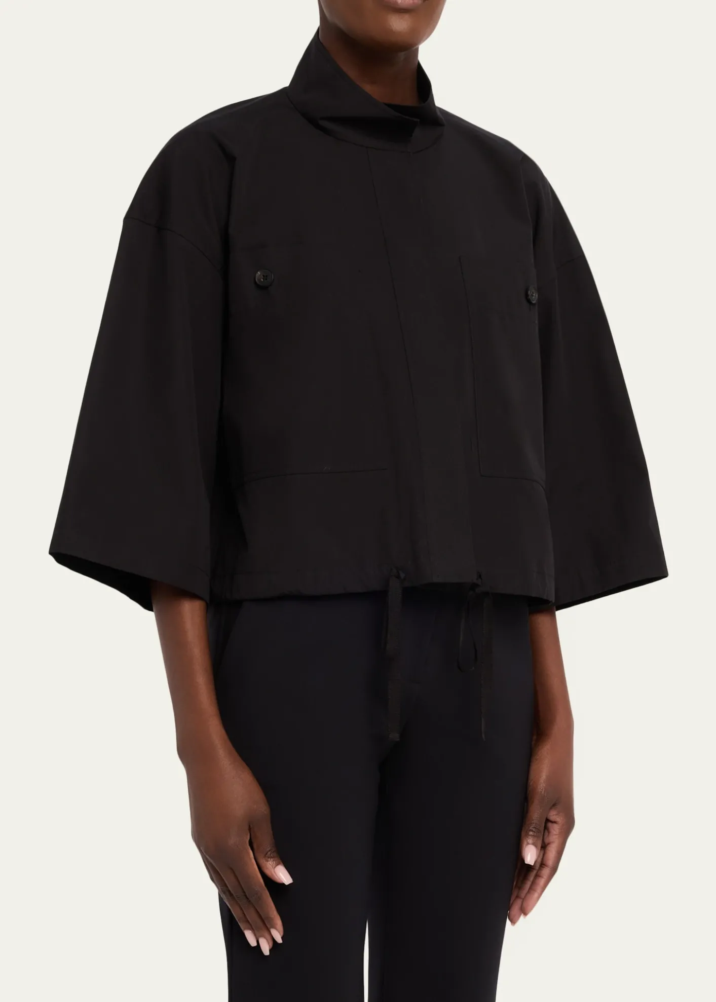 Lafayette 148 New YorkBoxy Cropped Cotton Jacket