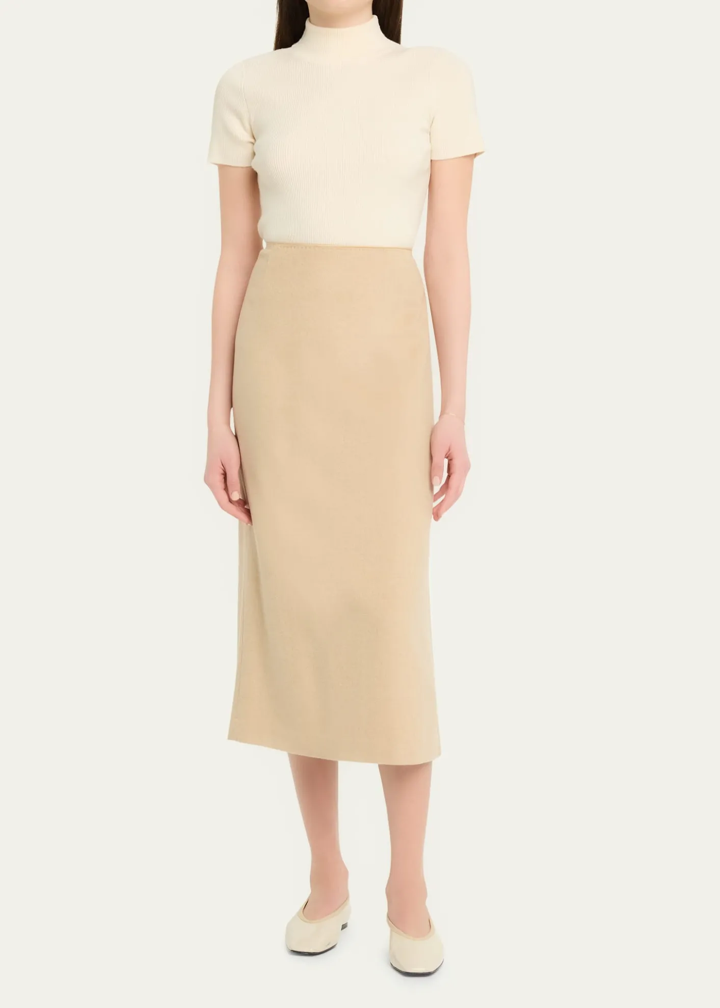 Lafayette 148 New YorkCashmere-Blend Midi Pencil Skirt