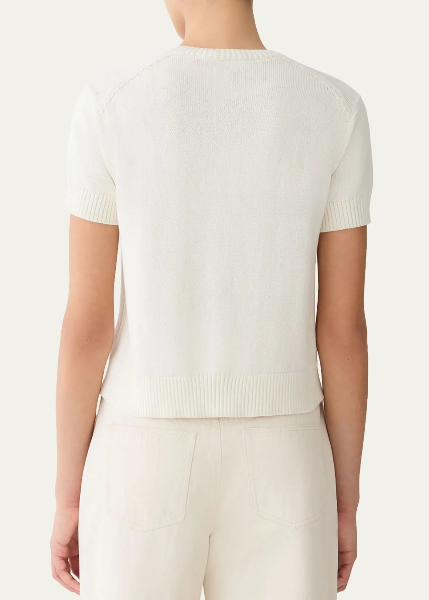 Lafayette 148 New YorkCrewneck Cotton-Silk Cardigan