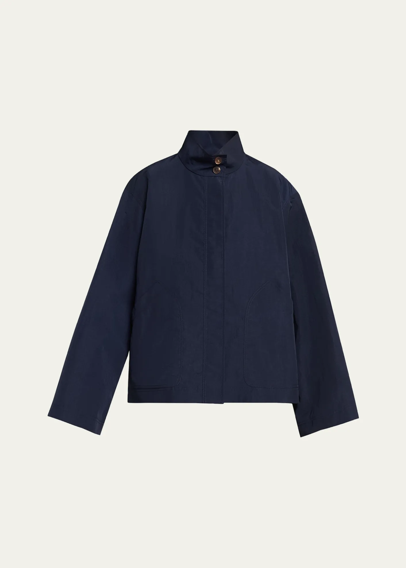 Lafayette 148 New YorkFunnel-Neck Cavalry Twill Jacket
