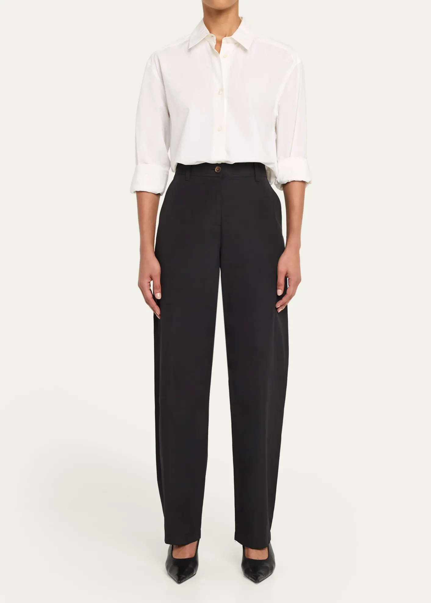 Lafayette 148 New YorkKent Linen-Viscose Barrel Pants
