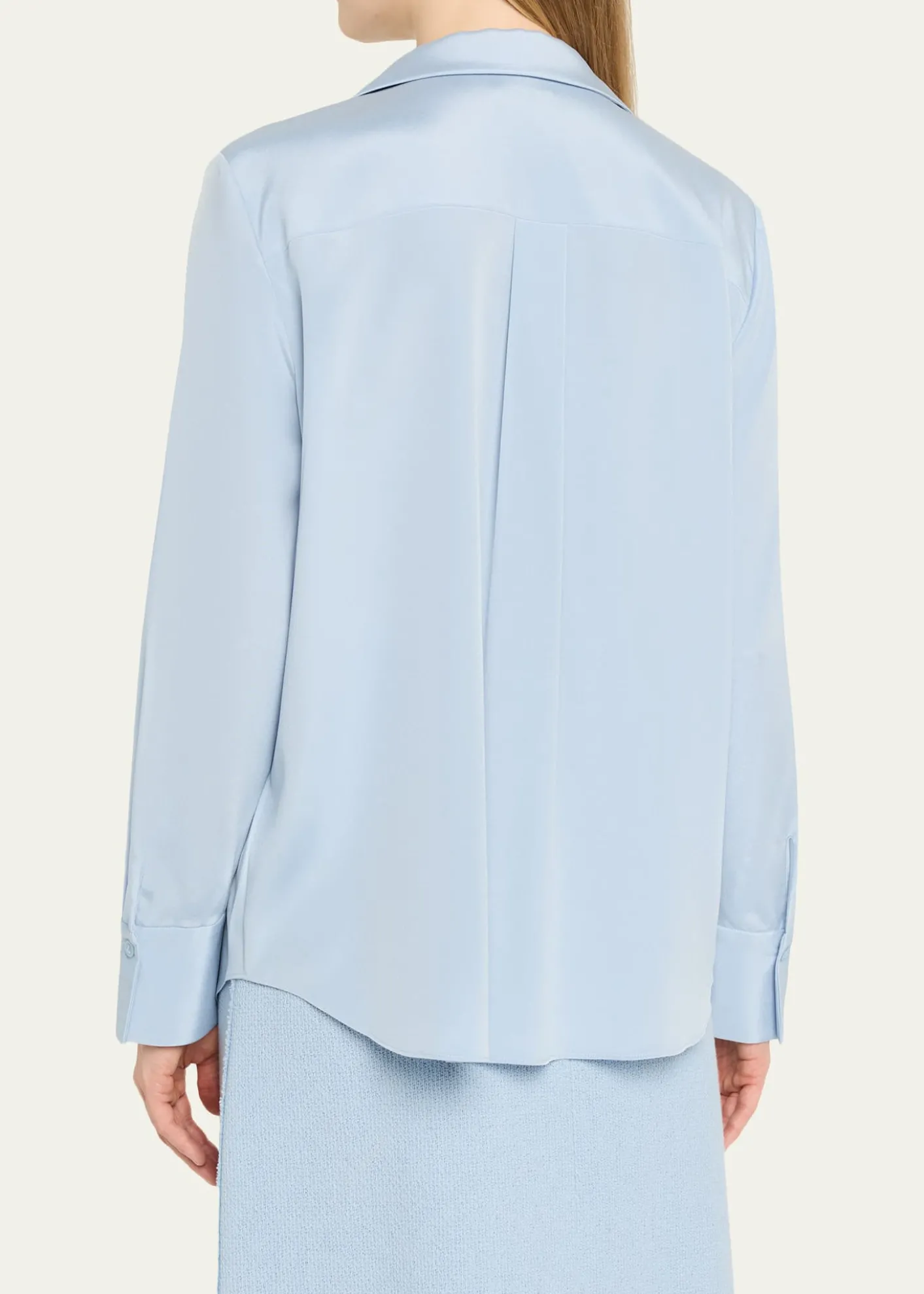 Lafayette 148 New YorkPleated Button-Down Shirt