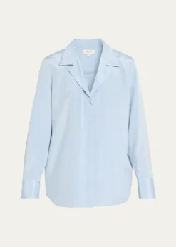 Lafayette 148 New YorkPleated Button-Down Shirt
