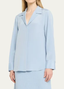 Lafayette 148 New YorkPleated Button-Down Shirt