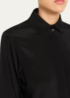 Lafayette 148 New YorkPleated Button-Down Shirt