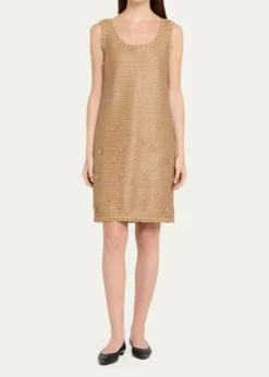 Lafayette 148 New YorkRaffia-Effect Jersey Shift Dress