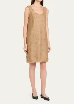 Lafayette 148 New YorkRaffia-Effect Jersey Shift Dress