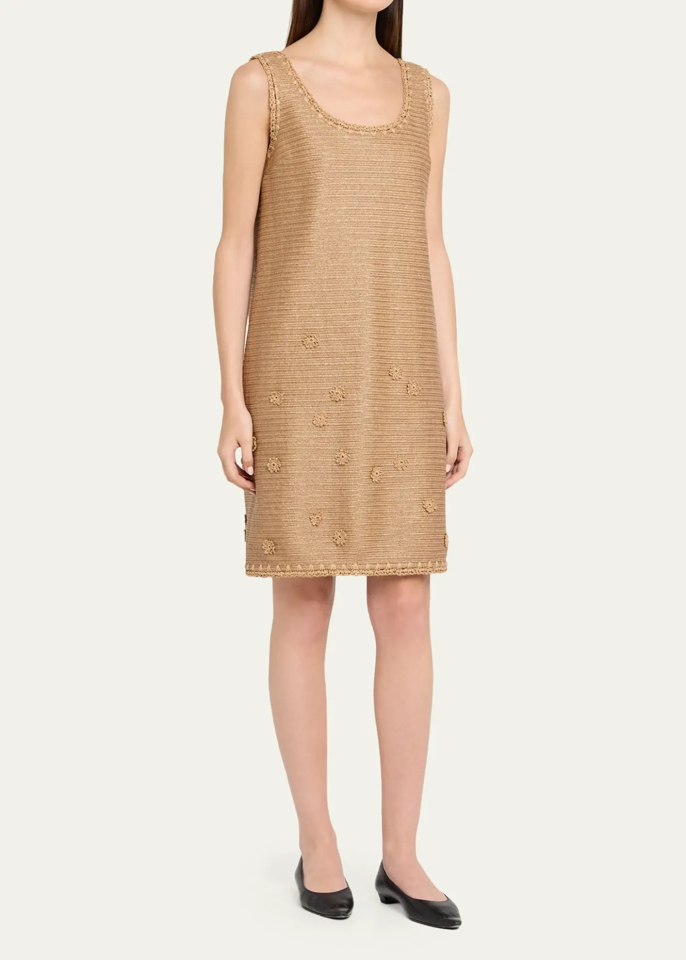 Lafayette 148 New YorkRaffia-Effect Jersey Shift Dress