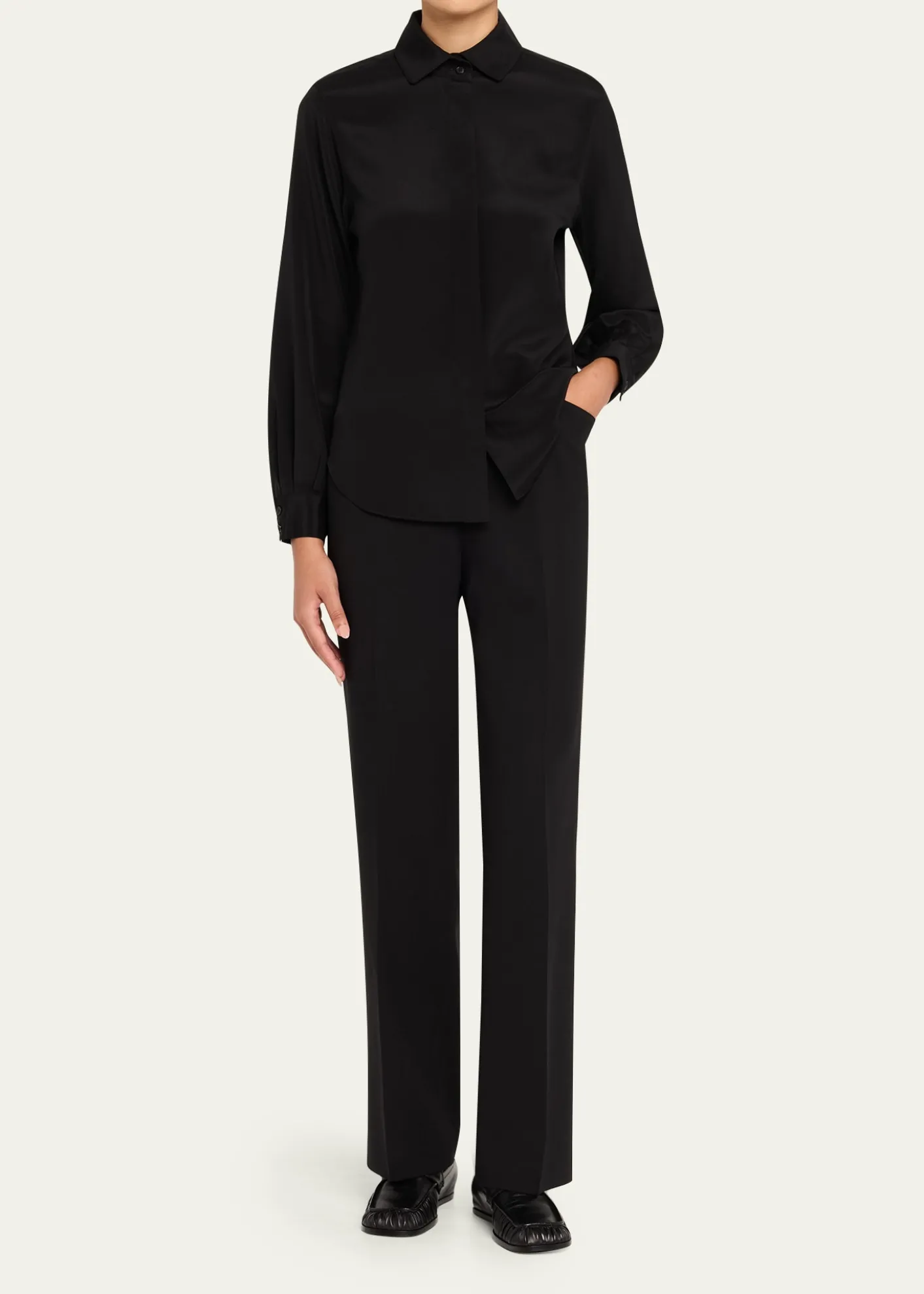 Lafayette 148 New YorkReade Double-Face Stretch Wool Pants