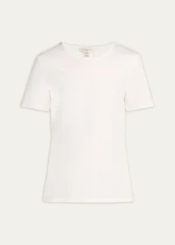 Lafayette 148 New YorkRibbed Crewneck Cotton T-Shirt