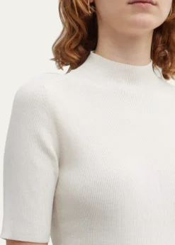 Lafayette 148 New YorkRibbed Mock-Neck Sweater