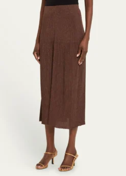 Lafayette 148 New YorkRibbed Shimmer Knit Midi Skirt