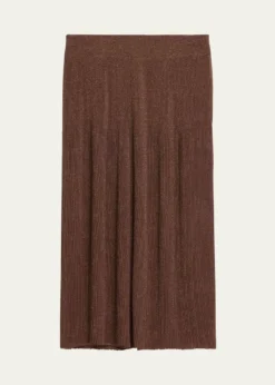 Lafayette 148 New YorkRibbed Shimmer Knit Midi Skirt
