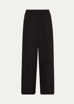 Lafayette 148 New YorkRiverside Wide-Leg Organic Cotton Poplin Pants