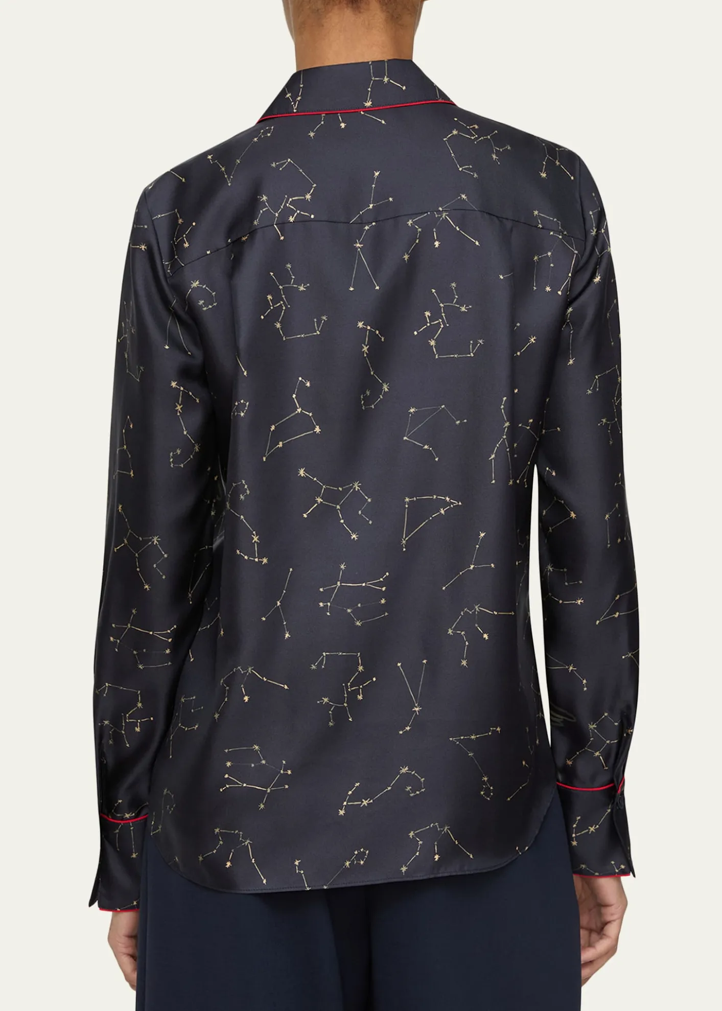 Lafayette 148 New YorkScottie Constellation-Print Silk Twill Blouse