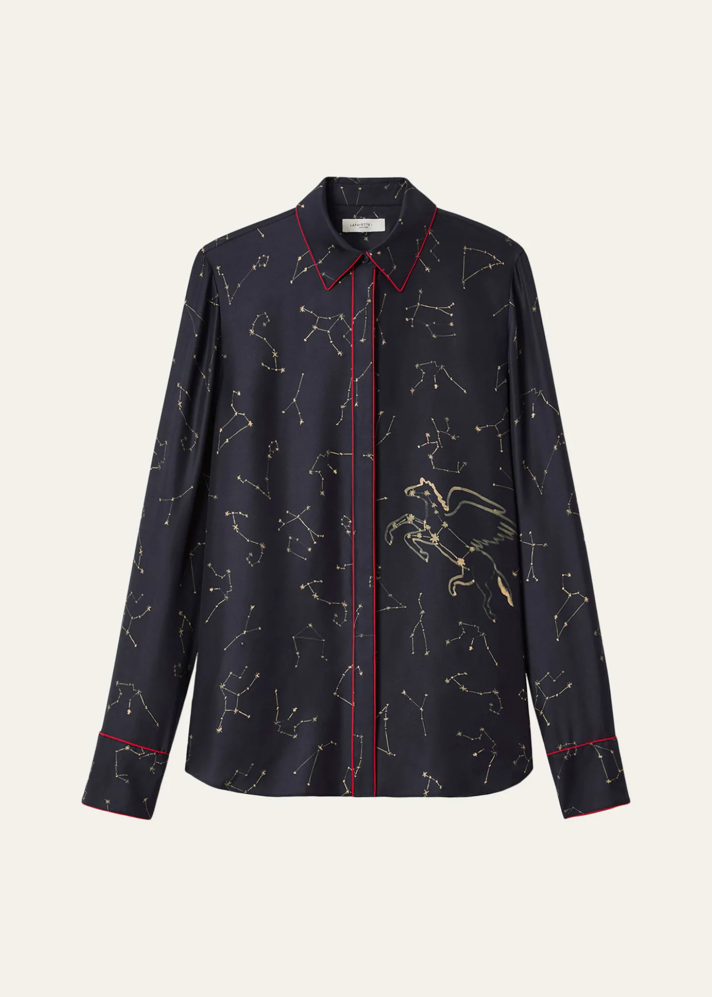 Lafayette 148 New YorkScottie Constellation-Print Silk Twill Blouse