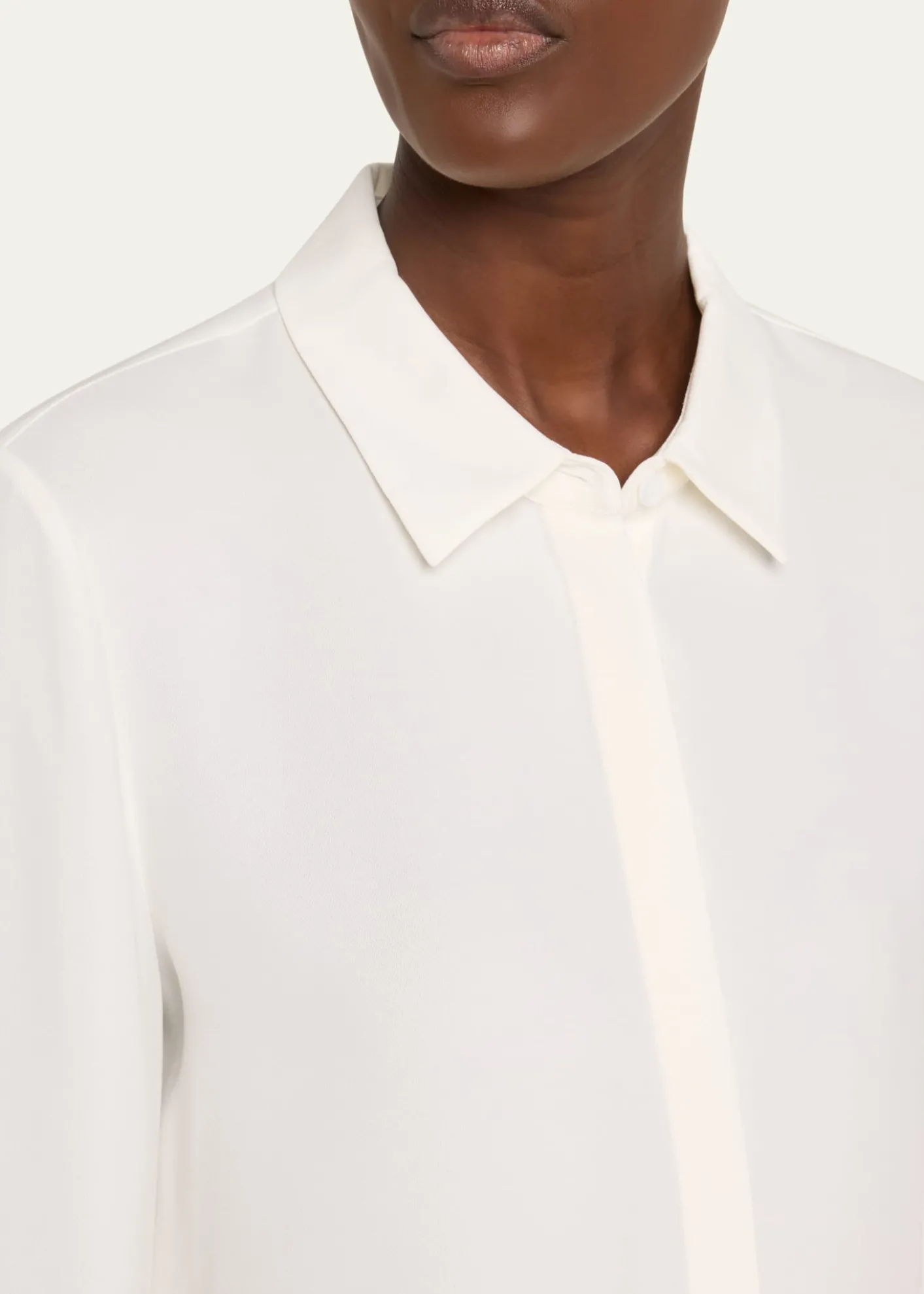 Lafayette 148 New YorkScottie Silk Button-Down Blouse