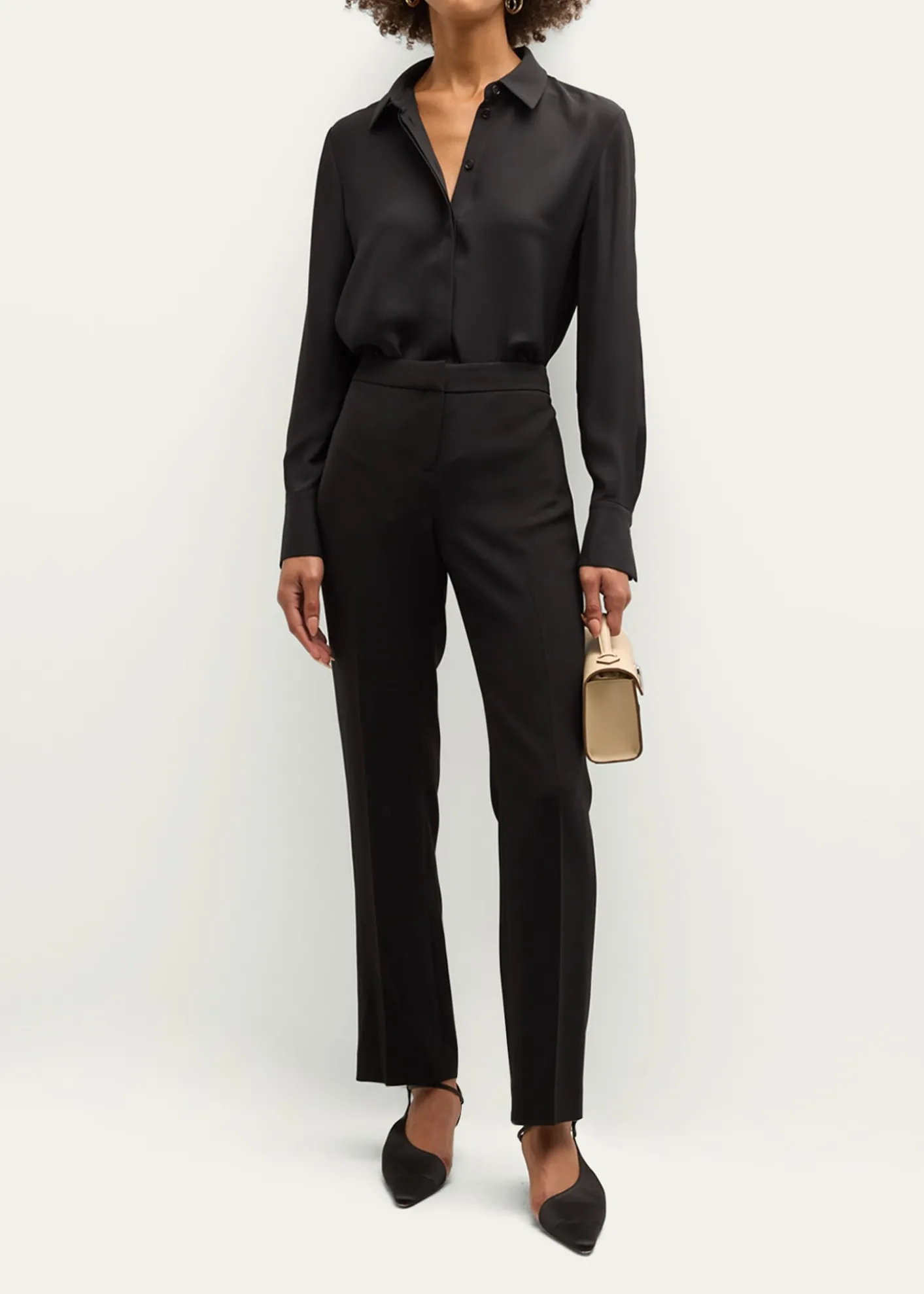 Lafayette 148 New YorkScottie Silk Button-Down Blouse