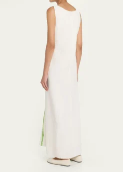 Lafayette 148 New YorkSleeveless Flower Silk-Linen Maxi Dress