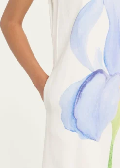Lafayette 148 New YorkSleeveless Flower Silk-Linen Maxi Dress