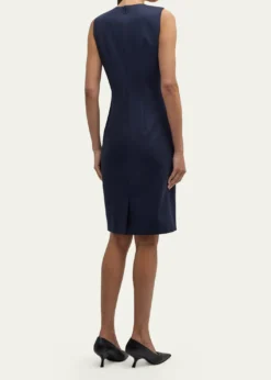 Lafayette 148 New YorkSleeveless V-Neck Stretch Wool Dress