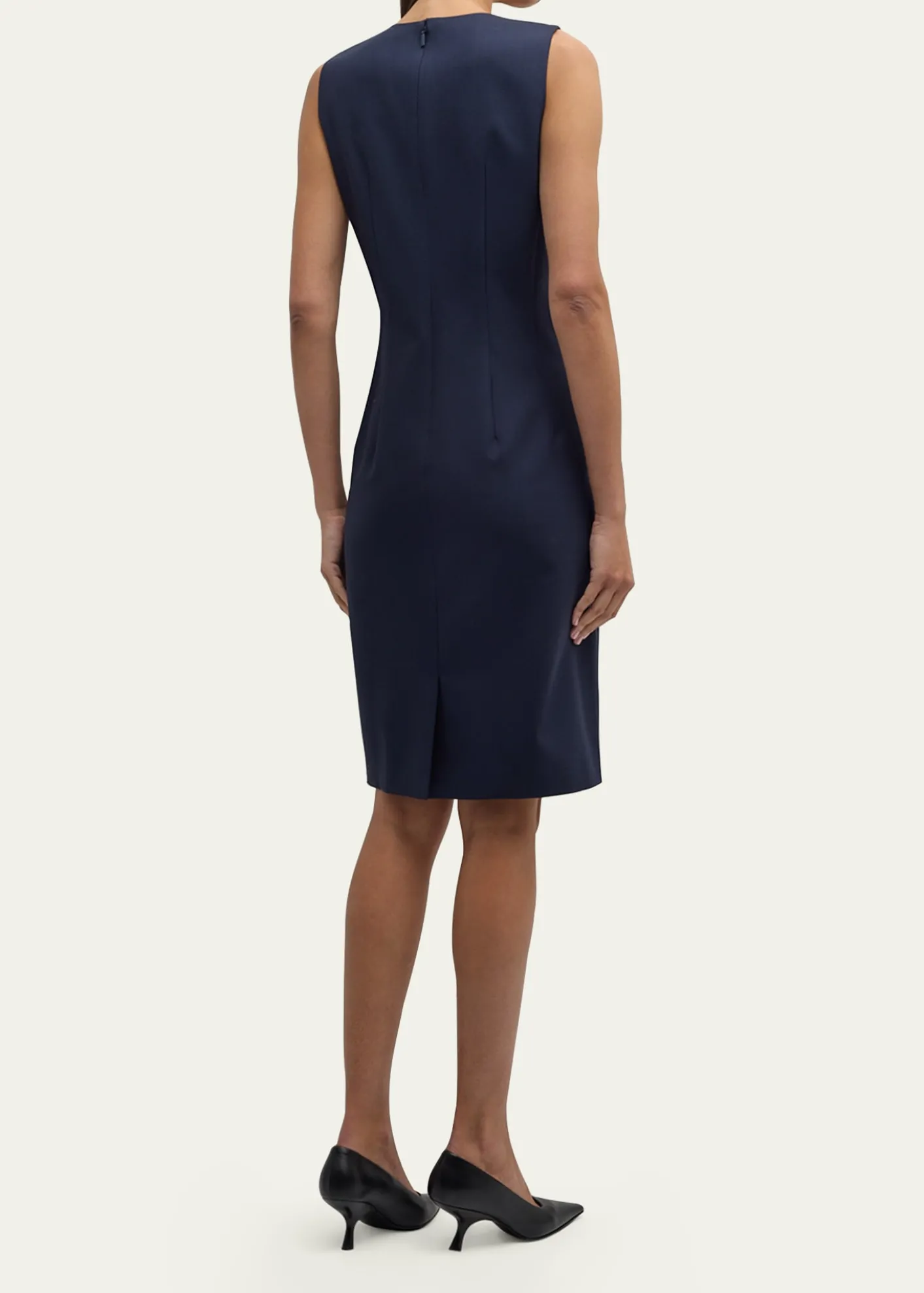 Lafayette 148 New YorkSleeveless V-Neck Stretch Wool Dress