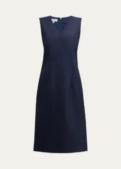Lafayette 148 New YorkSleeveless V-Neck Stretch Wool Dress