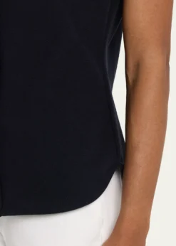 Lafayette 148 New YorkSleeveless Cotton Pique Shirt