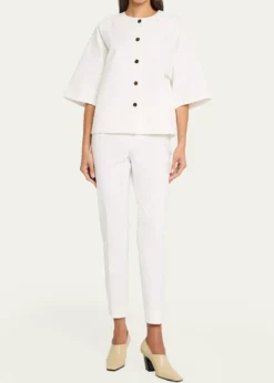 Lafayette 148 New YorkStanton Cropped Techno Stretch Twill Pants