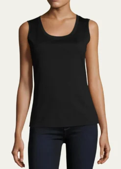 Lafayette 148 New YorkStretch Cotton Scoop Neck Tank
