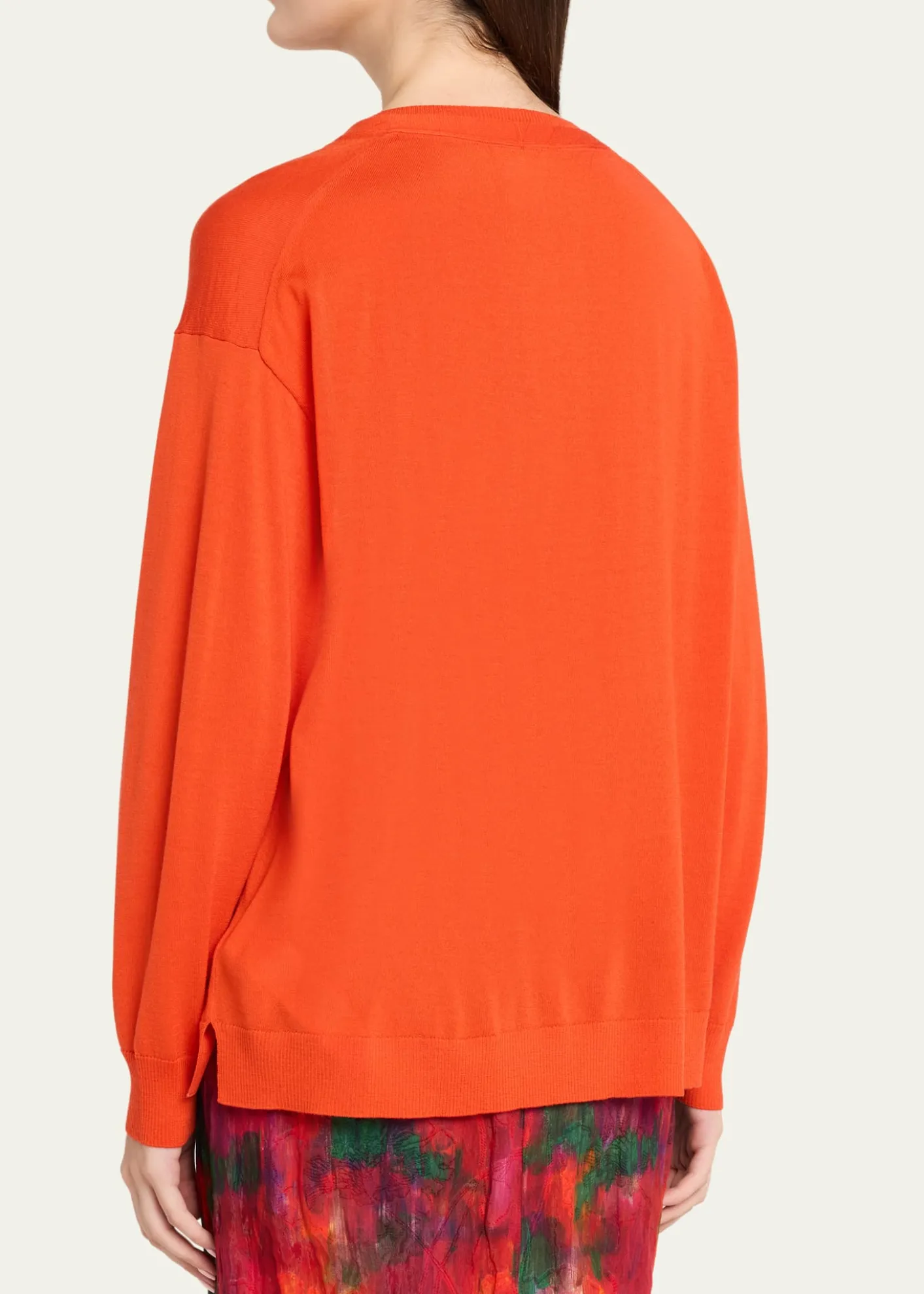 Lafayette 148 New YorkV-Neck Merino Wool Knit Sweater