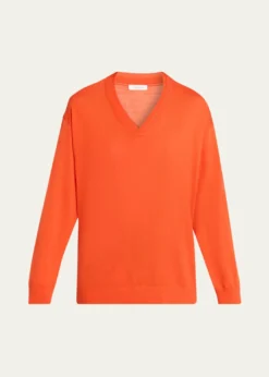 Lafayette 148 New YorkV-Neck Merino Wool Knit Sweater
