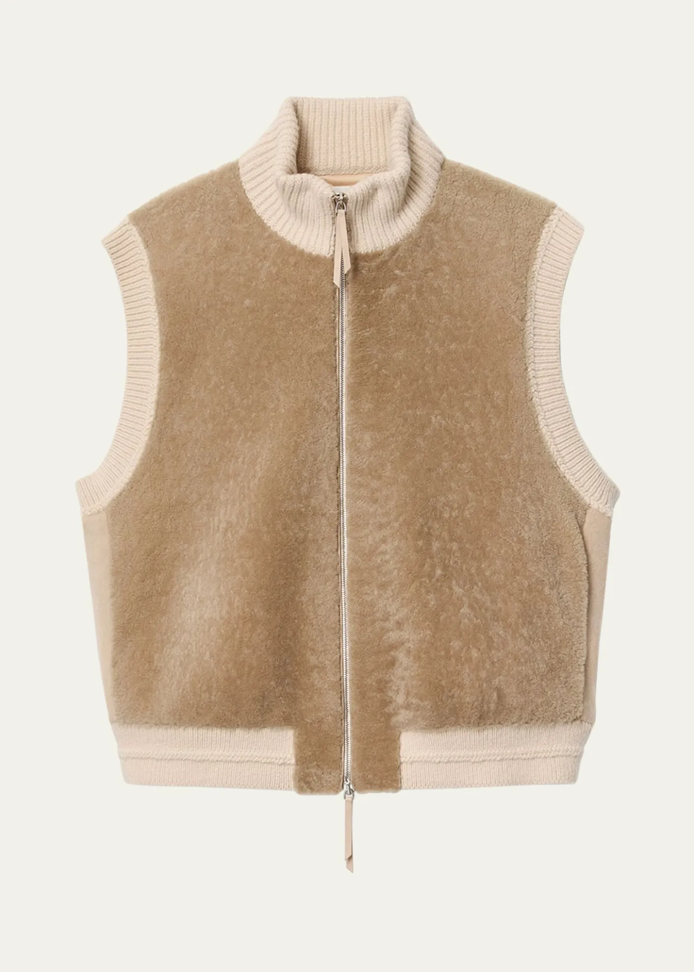 Lafayette 148 New Yorkx The Morning Show Shearling & Camel Hair Vest