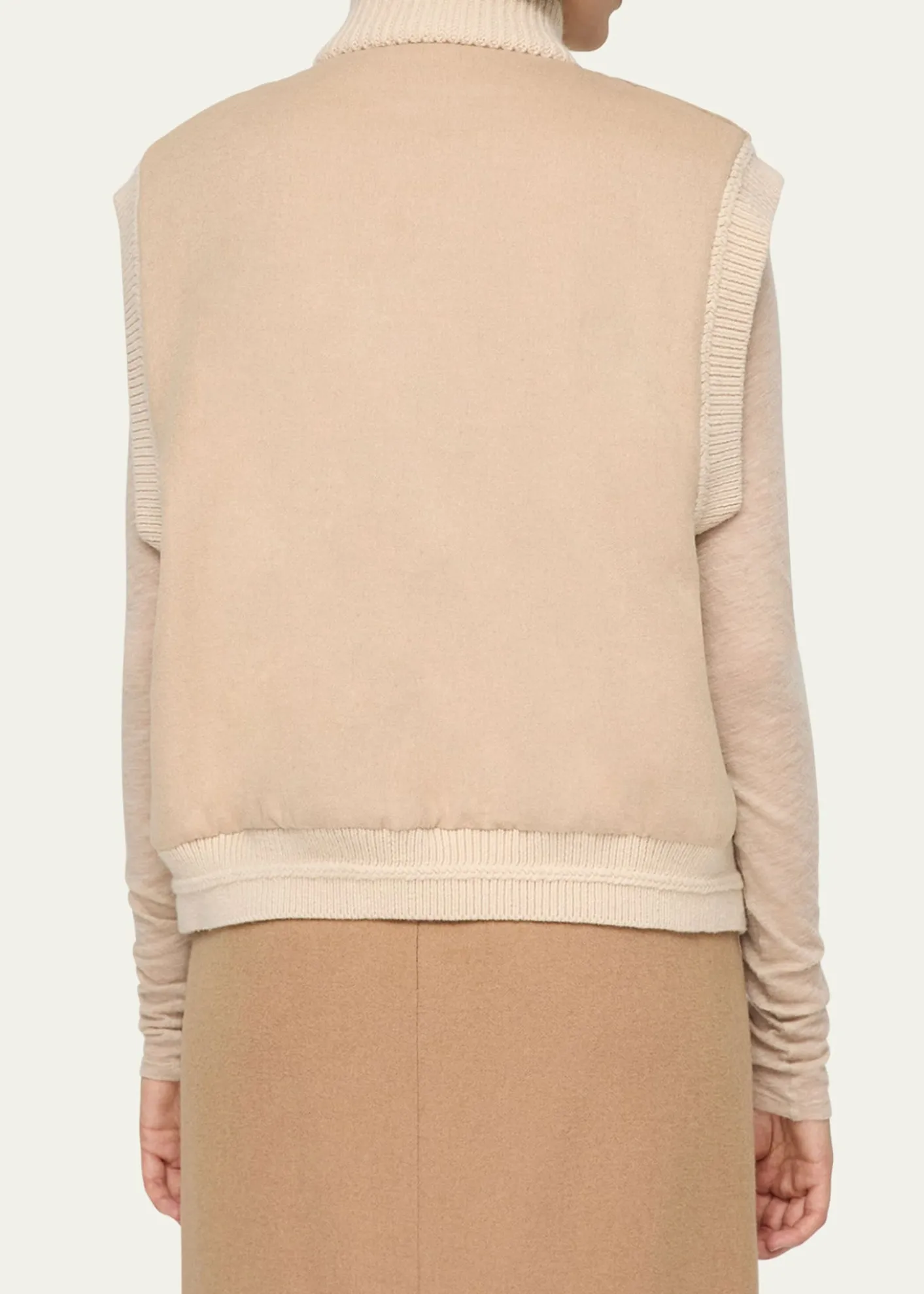 Lafayette 148 New Yorkx The Morning Show Shearling & Camel Hair Vest