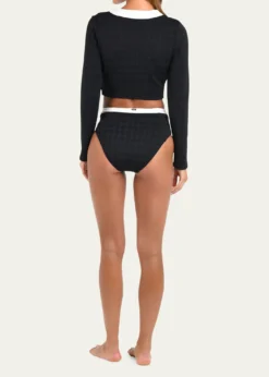 L'AgenceAdaline Colorblock Chic Swim Cardigan