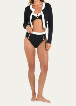L'AgenceAdaline Colorblock Chic Swim Cardigan