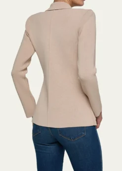 L'AgenceAmelia Knit Double-Breasted Blazer