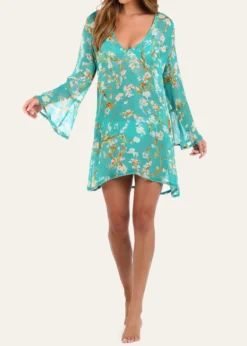 L'AgenceAnsley Cherry Sheer Mini Dress