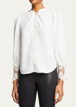 L'AgenceAva Lace-Cuff Blouse