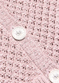 L'AgenceBlanca Sequined Knit Cardigan