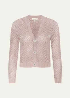 L'AgenceBlanca Sequined Knit Cardigan